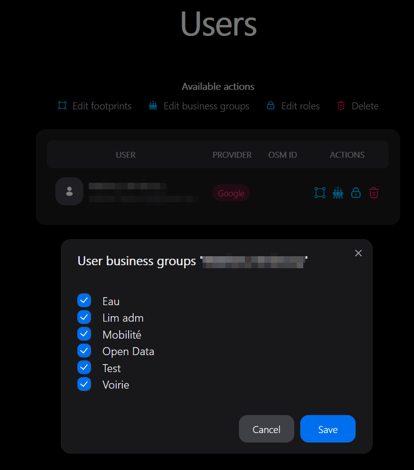 User editing