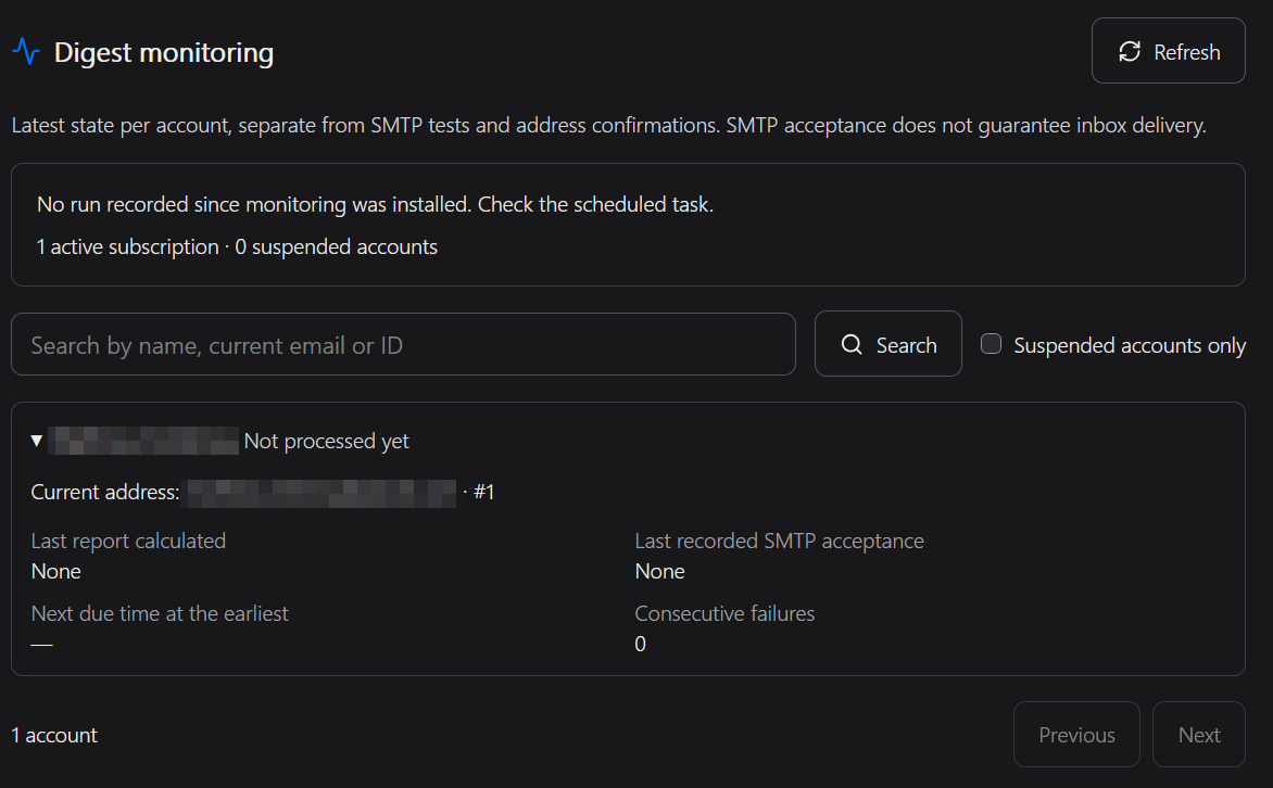 Tracking of Sent Summaries