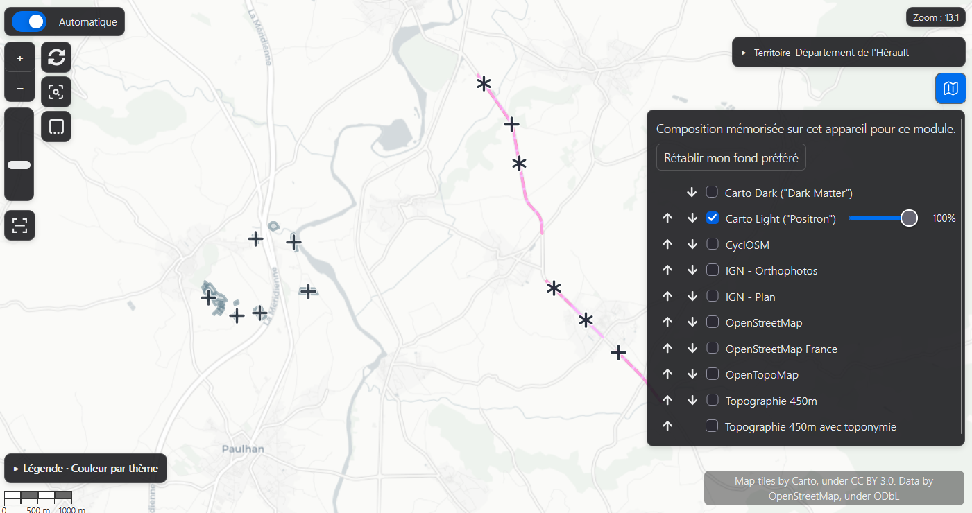 Carte du module Validation